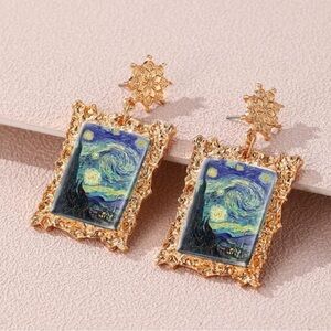 Gold Starry Night Earrings